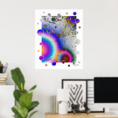 日が差すことの白い枠、アートの署名 ポスター (ホームオフィス)