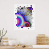 日が差すことの白い枠、アートの署名 ポスター (キッチン)