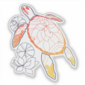 日が差すことウミガメ シール (正面)
