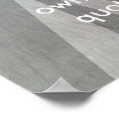 日が差すことカスタムポスター灰色に引用文を追加 ポスター (角)