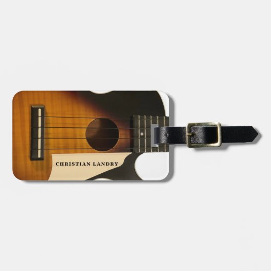 日が差すことギターウクレレカスタマイズラッグタグ ラゲッジタグ (正面横)