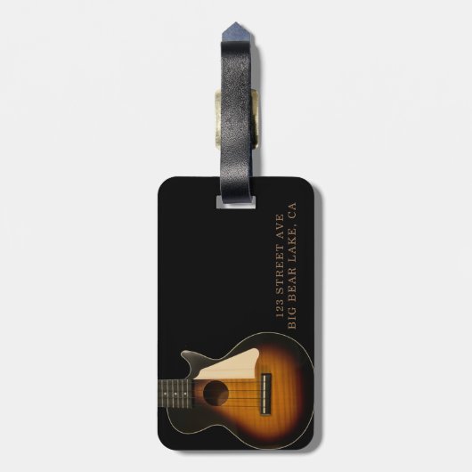 日が差すことギターウクレレカスタマイズラッグタグ ラゲッジタグ (裏面縦)