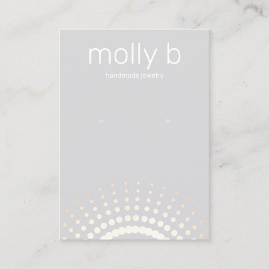 日が差すことグレーイヤリングジュエリー表示ホルダー 名刺 (正面)