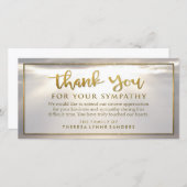 日が差すことゴールデンサンキューカスタムユー感謝状 サンキューカード (正面/裏面)