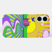 日が差すことサイケデリック万華鏡のように千変万化するパターンサマーオブラブ Case-Mate iPhoneケース (裏面 (横))