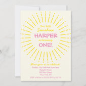 日が差すことサンシャインバースデーパーティー 招待状 (正面)