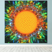 "日が差すことデイジー"ストレッチされたキャンバス印刷 キャンバスプリント (インサイチュ (ウッドフロア))