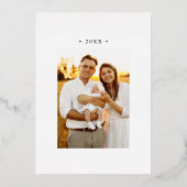 日が差すことハッピーニューイヤー写真 箔シーズンカード (裏面)