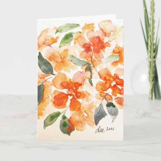 日が差すことフラワーズマザーズデイカード カード (正面)