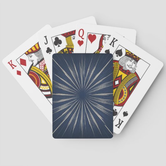 日が差すことライン青ヴィンテージ遊のカードバック トランプ (裏面)