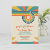 日が差すことラブ'70sレトロインスパイアs結婚. 招待状 (スタンド正面)