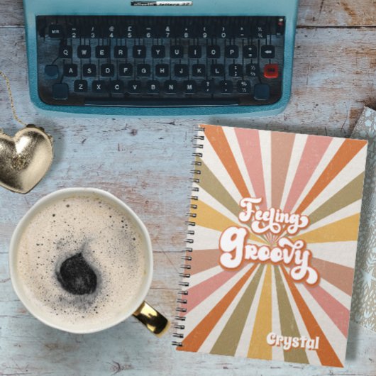 日が差すことレインボーレトロヒッピー60s感じズグルーヴィ ノートブック