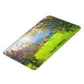 日が差すこと秋の葉オンザアイルズ湖 マグネット (左側)