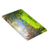 日が差すこと秋の葉オンザアイルズ湖 マグネット (右側)