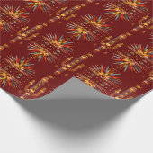 日が差すこと鮮やかパターン南西 ラッピングペーパー (角)