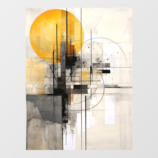 日が差すこと(黒と金ゴールド) ウィンドウサイン (シート)