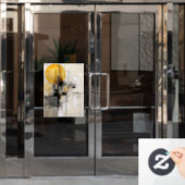 日が差すこと(黒と金ゴールド) ウィンドウサイン (オフィスドア)