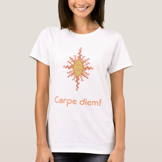 日が差すこと、Carpeのdiem! Tシャツ (正面)