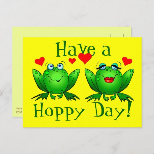 日が暮れてかわいいカエルを飼う ポストカード (正面/裏面)