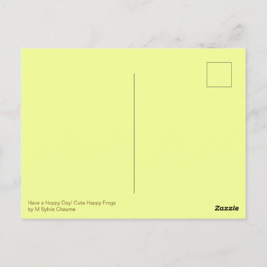 日が暮れてかわいいカエルを飼う ポストカード (裏面)