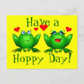 日が暮れてかわいいカエルを飼う ポストカード (正面)