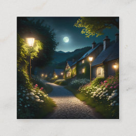 日が沈むにつれて景色が美しくなる スクエア名刺