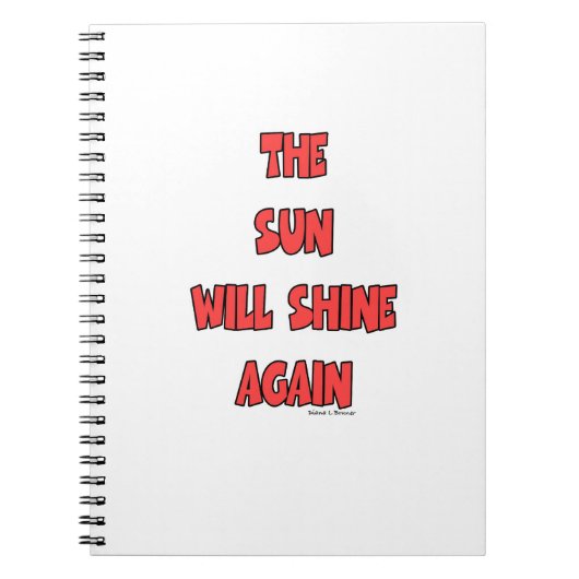 日が照り返す ノートブック (正面)