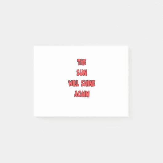 日が照り返す ポストイット (正面)