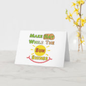 日が照る間に干し草を作る カード (黄色い花)