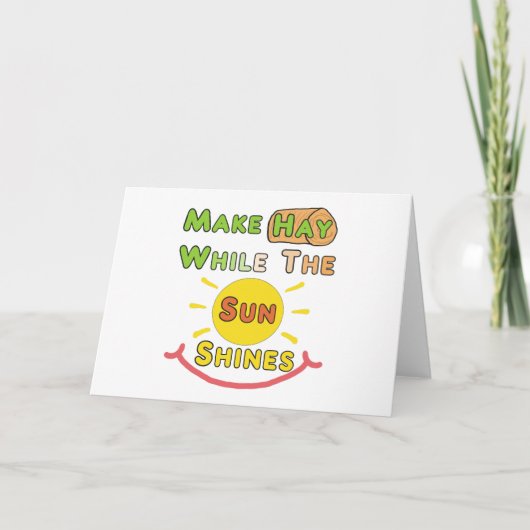 日が照る間に干し草を作る カード (正面)