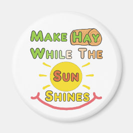 日が照る間に干し草を作る マグネット