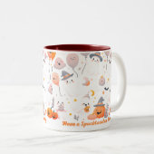 日が短い、ハロウィーンの日が短い ツートーンマグカップ (正面右)