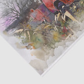 日が通過し、素朴ヴィンテージの赤いピックアップ 薄葉紙 (詳細)