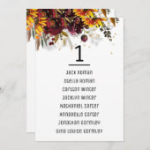 日きらめく酒結婚席表 案内状 (正面/裏面)