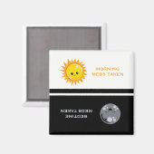 日と夜の投薬リマインダー マグネット (正面/裏面)