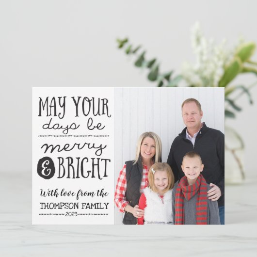 日と明るいメリーフォトカード シーズンカード (スタンド正面)