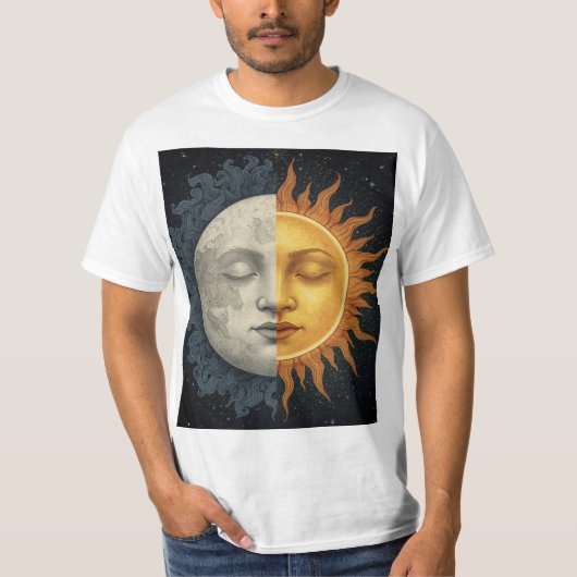 日と月 Tシャツ (正面)