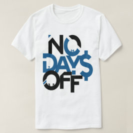 日なし:ブルーブラック&ホワイトTシャツ Tシャツ