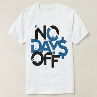 日なし:ブルーブラック&ホワイトTシャツ Tシャツ