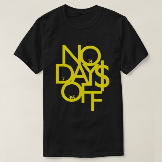 日なしNo Shirt Yellow/Black Men's Tシャツ (デザイン正面)