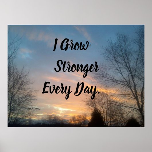 日に日に強くなるやる気を起こさせる ポスター (正面)