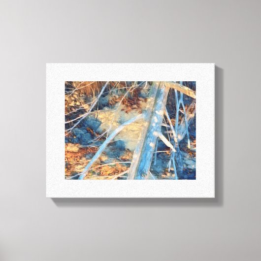 日に晒された素朴海岸線ブラシ写真プリント キャンバスプリント (正面)