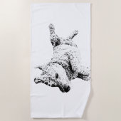 日に焼けた笑い声 ビーチタオル (正面)