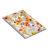 日に焼けた花 – うれしそうなフローラ ノートブック (右側)