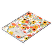 日に焼けた花 – うれしそうなフローラ ノートブック (左側)