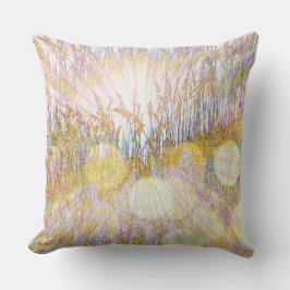 日に照らされたシーグラス クッション