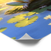 日に照らされたセレニティ威厳のある:リラックスフロッグのリリリヤ ポスター (角)