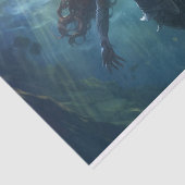 日に照らされたトンネルの中の人魚が上を泳いでいる 薄葉紙 (詳細)