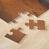 日に照らされたビーチの子供の牛 ジグソーパズル (側面)