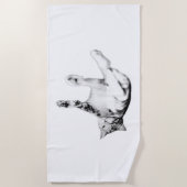 日に照らされた仮眠 ビーチタオル (正面)